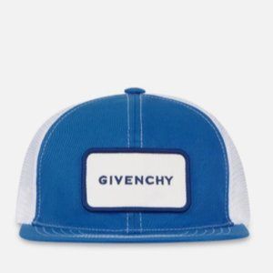 Givenchy Box Logo Patch Trucker Hat in Blue ONE SIZE FITS ALL